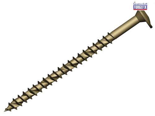 ForgeFix - Wafer Head Torx® Compatible Construction T40 Screws Tan 8x180mm Tub 25