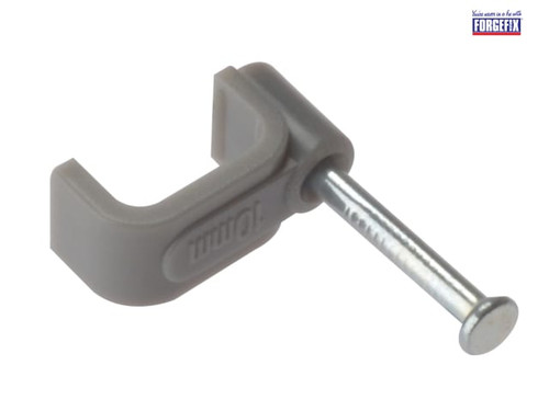 ForgeFix - Cable Clip Flat Grey 1.50mm Box 100