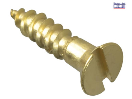 ForgeFix - Wood Screw Slotted CSK Brass 5/8in x 6 Forge Pack 30