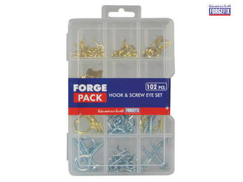 ForgeFix - Hook & Screw Eye Kit ForgePack 102 Pieces