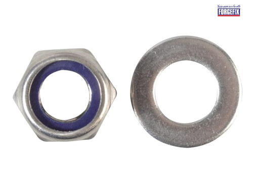 ForgeFix - Nyloc Nuts & Washers A2 Stainless Steel M12 Forge Pack 6