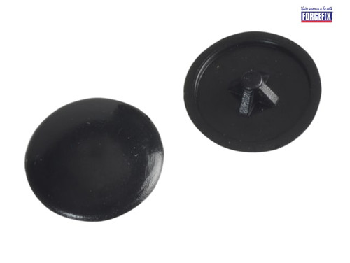 ForgeFix - Pozi Cover Cap Black No.6-8 Forge Pack 50