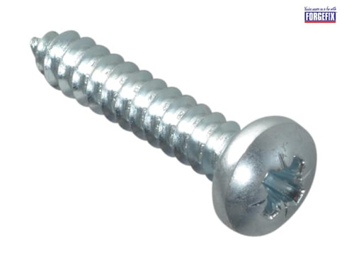 ForgeFix - Self-Tapping Screw Pozi Pan Head ZP 1in x 10 Forge Pack 15
