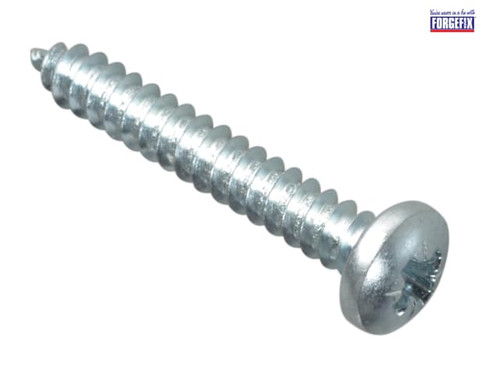 ForgeFix - Self-Tapping Screw Pozi Pan Head ZP 1.1/4in x 10 Forge Pack 12