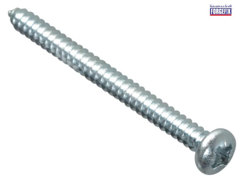ForgeFix - Self-Tapping Screw Pozi Pan Head ZP 2in x 8 Forge Pack 12