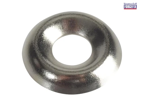 ForgeFix - Screw Cup Washers Nickle Plated No.8 Forge Pack 20