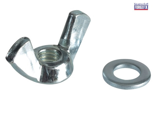 ForgeFix - Wing Nut & Washers ZP M6 Forge Pack 10