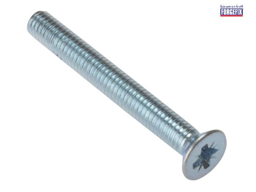 ForgeFix - Machine Screw Pozi CSK ZP M6 x 40mm Bag 25