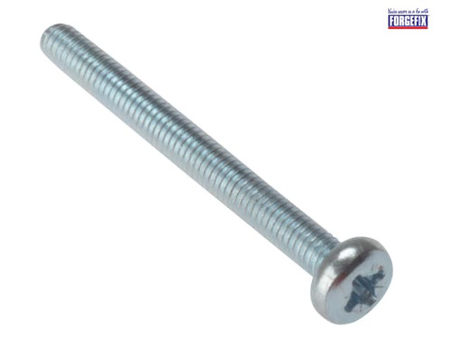 ForgeFix - Machine Screw Pozi Pan Head ZP M5 x 50mm Bag 25