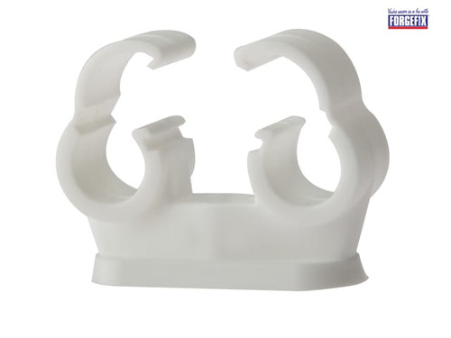 ForgeFix - Pipe Clip Double Cliplock 15mm Box 50