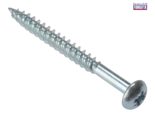 ForgeFix - General Purpose Pozi Screw Round Head TT ZP 1in x 10 Box 200