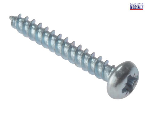 ForgeFix - General Purpose Pozi Screw Round Head TT ZP 3/4in x 8 Box 200