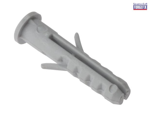 ForgeFix - Nylon Wall Plug Rimmed M6 x 30mm Bag 100