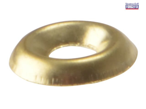 ForgeFix - Screw Cup Washers Solid Brass Polished No.10 Bag 200