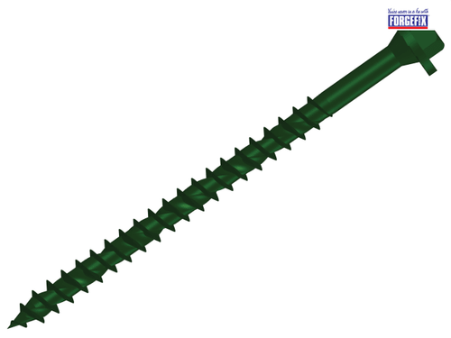 ForgeFix - Hexagonal/Torx® Compatible Timber T30 Screws Green 7x200mm Tub 50