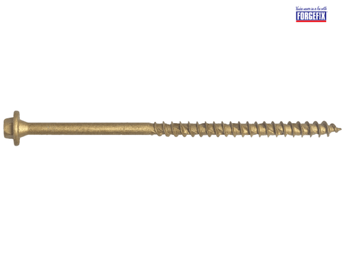 ForgeFix - Hexagonal/Torx® Compatible Timber T30 Screws Tan 7x65mm Tub 50