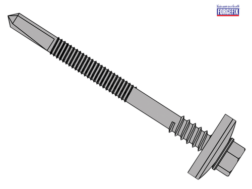 ForgeFix - TechFast Composite Panels to Steel Hex Screw No.5 Tip 5.5 x 75mm Box 100