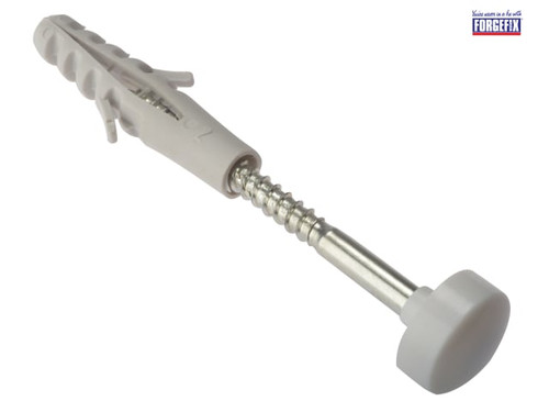 ForgeFix - W.C. Fixing Kit White Cap M6 x 80mm (1 Pair)