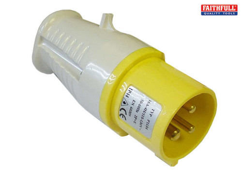 Faithfull Power Plus - Yellow Plug 16 Amp 110 Volt