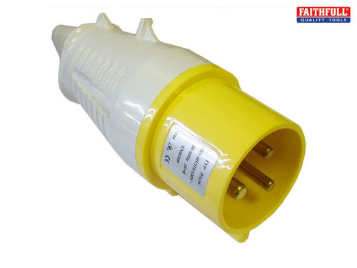 Faithfull Power Plus - Yellow Plug 32 Amp 110 Volt
