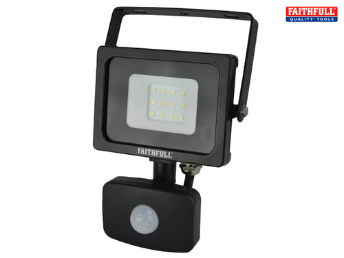 Faithfull Power Plus - SMD LED Security Light with PIR 10W 800 Lumen 240V