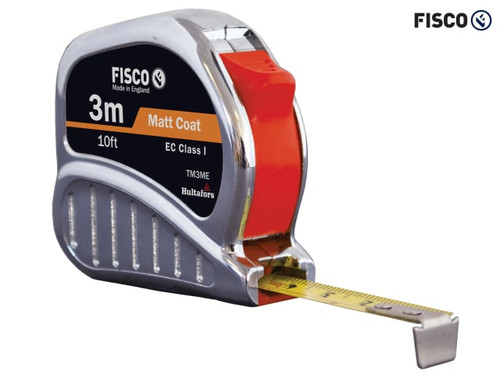 Fisco - TMC3ME Chrome Tri-Matic Pocket Tape 3m/10ft (Width 13mm)