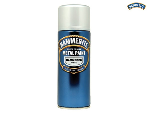 Hammerite - Direct to Rust Hammered Finish Aerosol White 400ml