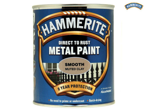 Hammerite - Direct to Rust Smooth Finish Metal Paint Muted Clay 750ml