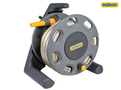 Hozelock - 2412 30m Freestanding Compact Hose Reel + 25m of 12.5mm Hose