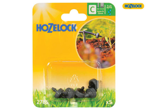 Hozelock - End Line Pressure Dripper 4mm/13mm (5 Pack)