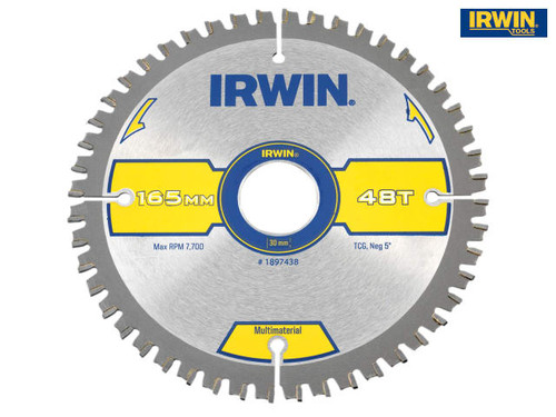 IRWIN - Multi Material Circular Saw Blade 165 x 30mm x 48T TCG/Neg