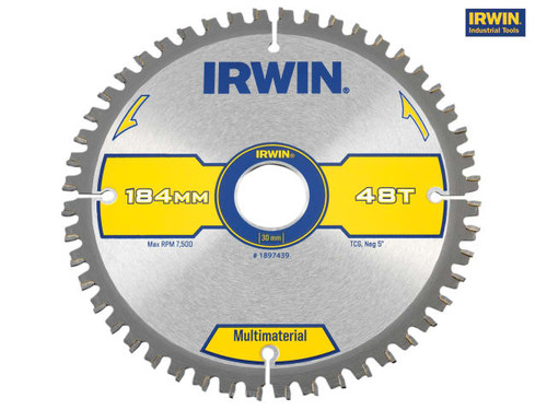IRWIN - Multi Material Circular Saw Blade 184 x 30mm x 48T TCG/Neg