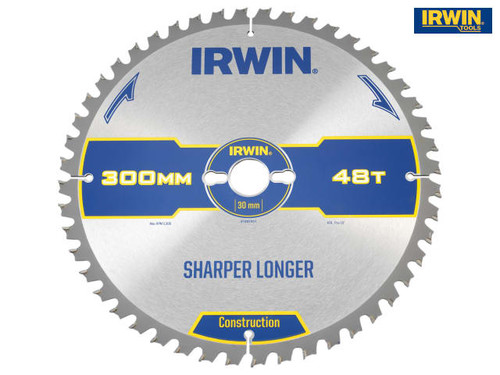 IRWIN - Construction Table & Mitre Circular Saw Blade 300 x 30mm x 48T ATB