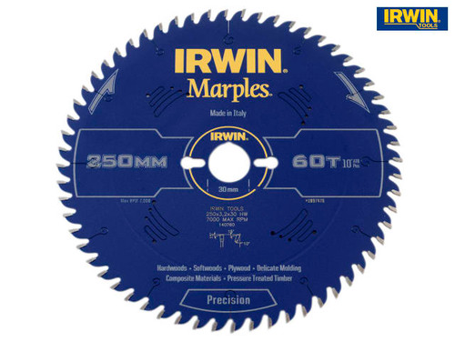 IRWIN - Marples Table & Mitre Circular Saw Blade 250 x 30mm x 60T ATB