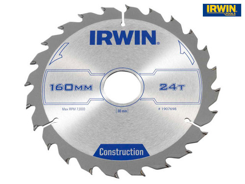IRWIN - Construction Circular Saw Blade 160 x 30mm x 24T ATB