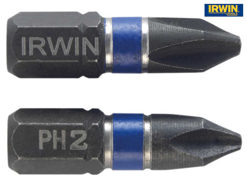 IRWIN - Impact Screwdriver Bits Phillips PH2 25mm Pack of 2