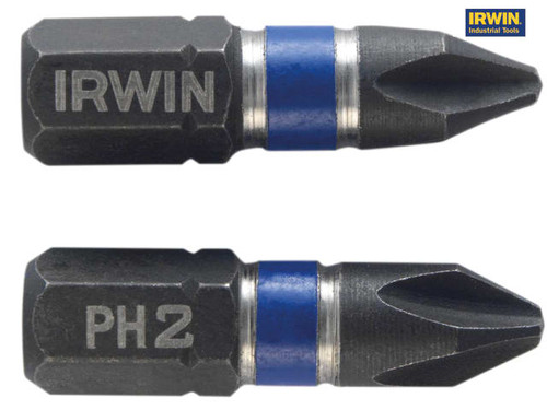IRWIN - Impact Screwdriver Bits Phillips PH2 25mm Pack of 20