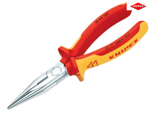 Knipex - VDE Snipe Nose Side Cutting Pliers (Radio) 160mm