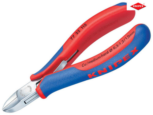 Knipex - Electronic Diagonal Cut Pliers - Round Non Bevelled 115mm