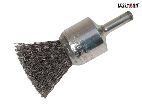 Lessmann - End Brush with Shank 23/22 x 25mm 0.30 Steel Wire