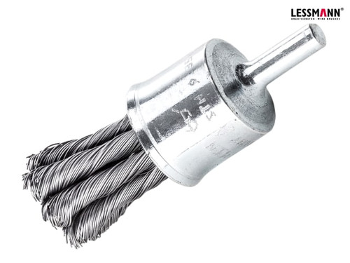 Lessmann - Knot End Brush with Shank 19mm x 0.35 Steel Wire