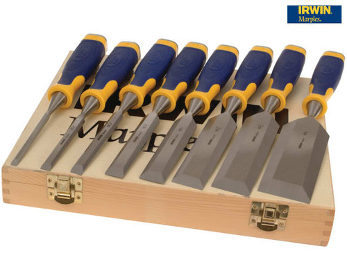 IRWIN Marples - ProTouch Bevel Edge Chisel Set of 6 Plus 2 Chisels FREE