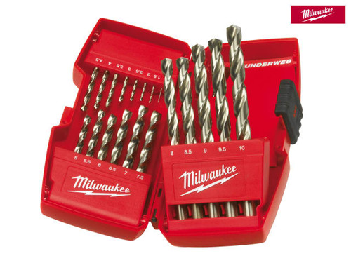 Milwaukee - HSS-G THUNDERWEB Metal Drill Bit Set  19 Piece 1-10mm