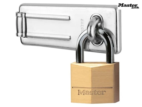 Master Lock - Hasp 89mm + Solid Brass Padlock 40mm