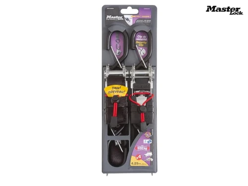 Master Lock - Ratchet Tie-Down S Hooks 4.25m 2 Piece