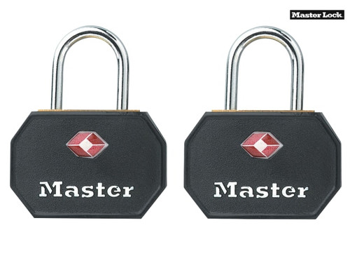 Master Lock - Aluminium 30mm Padlocks Black ABS Cover -Keyed Alike x 2