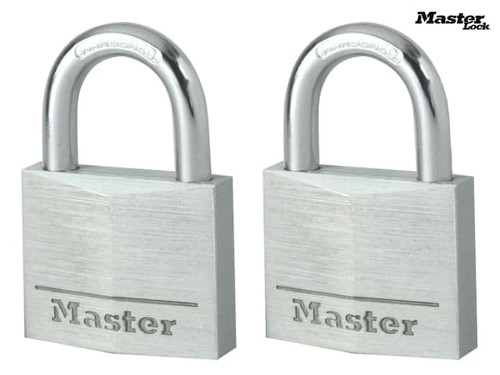 Master Lock - Aluminium 30mm Padlock 4-Pin - Keyed Alike x 2
