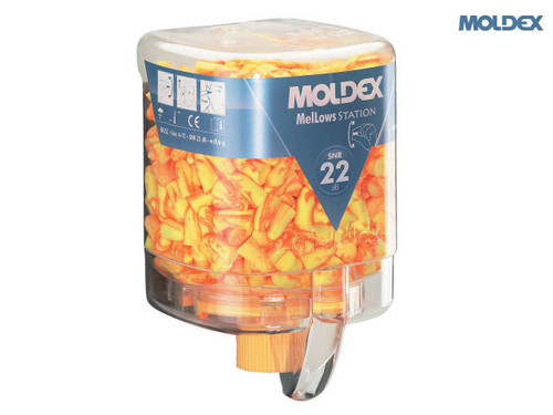 Moldex - Disposable Foam Earplugs Mellows Station (250 Pairs) SNR 22 dB