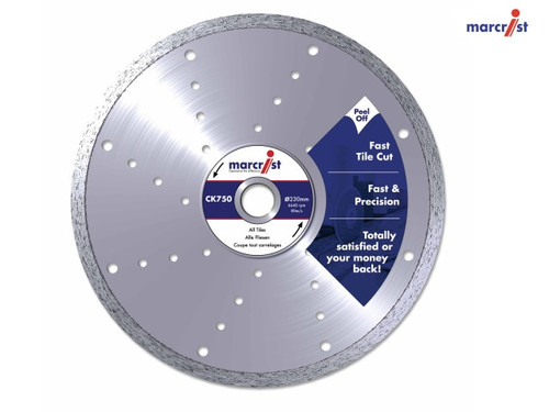 Marcrist - CK750 Diamond Blade Smooth Tile Cut 180 x 25.4mm Machine