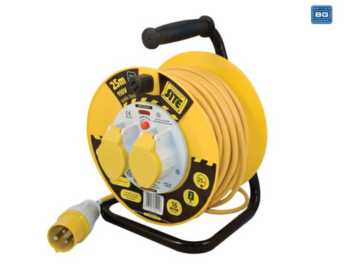 Masterplug - Cable Reel 25 Metre 16A 110 Volt Thermal Cut-Out